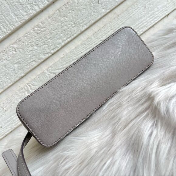 KATE SPADE Grey Leather Patterson Drive Dome Crossbody Messenger Bag Mulberry - Picture 8 of 10